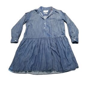 Grayson Changemaker Chambray Dress Women's Size 2 Blue 100% Lyocell